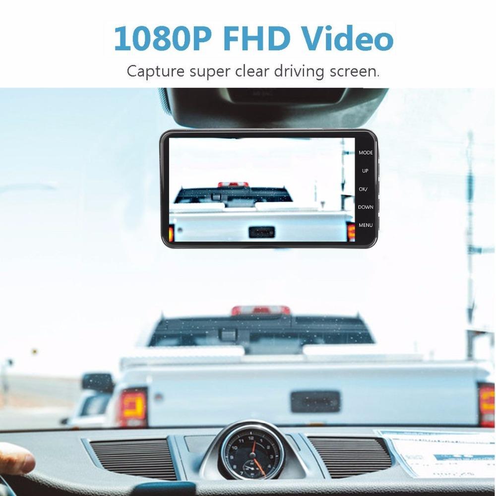 Dash Cam New Dual Lens Car DVR Camera Full HD 1080P 4 IPS Front - Cameras