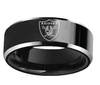 Design Oakland Raiders Team Logo Rings Black Titanium Steel FOOTBALL Championship Ring Jewelry - DRE's Electronics and Fine Jewelry