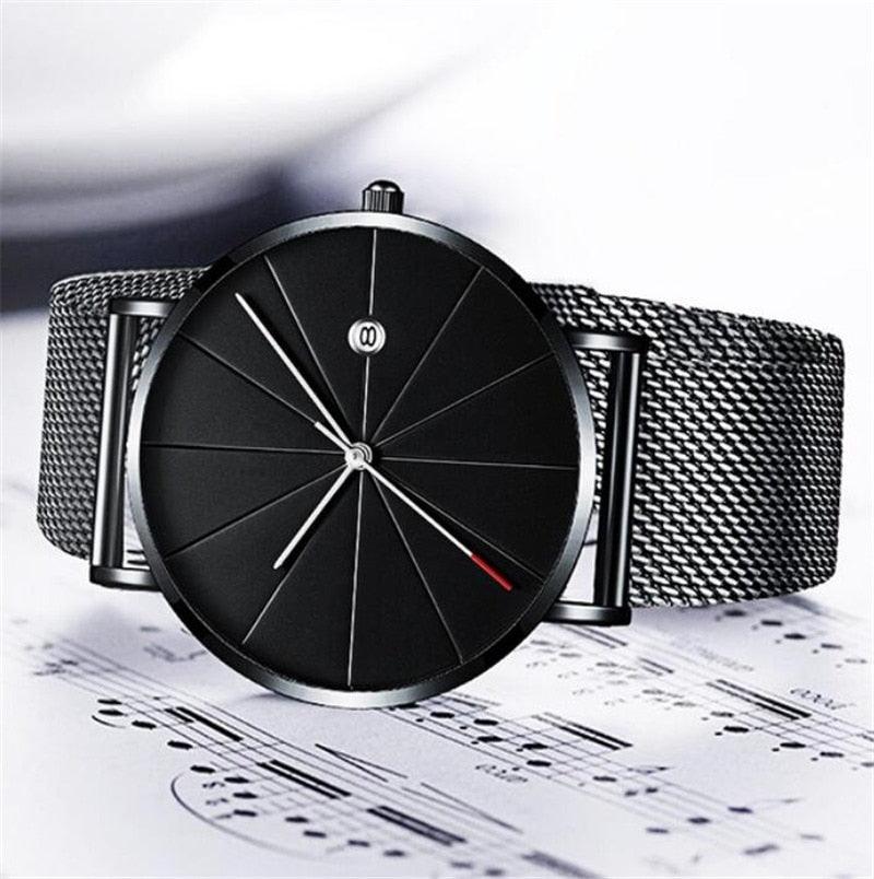 Mesh Band Steel Watch - Classic Men's Timepiece - DRE's Electronics and Fine Jewelry