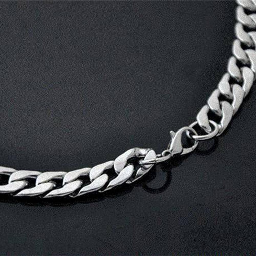 Titanium steel stainless steel wide flat Necklace - DRE's Electronics and Fine Jewelry