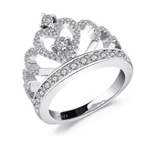 Princess Crown Ring - Sterling Silver Rings