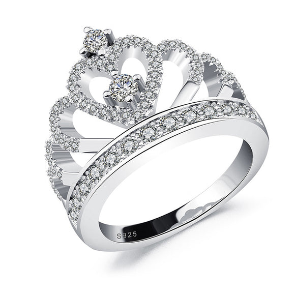 Princess Crown Ring - silver-size 5 - Sterling Silver Rings