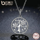 BAMOER 925 Sterling Silver Tree of Life Round Pendant Necklaces PSN013 - DRE's Electronics and Fine Jewelry