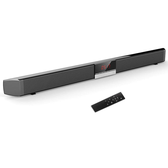 SR100 Plus Bluetooth Soundbar Home TV Speaker Wireless Subwoofer Remote Control Stereo Surround Sound 4*15W Speakers - EU Plug - Theater