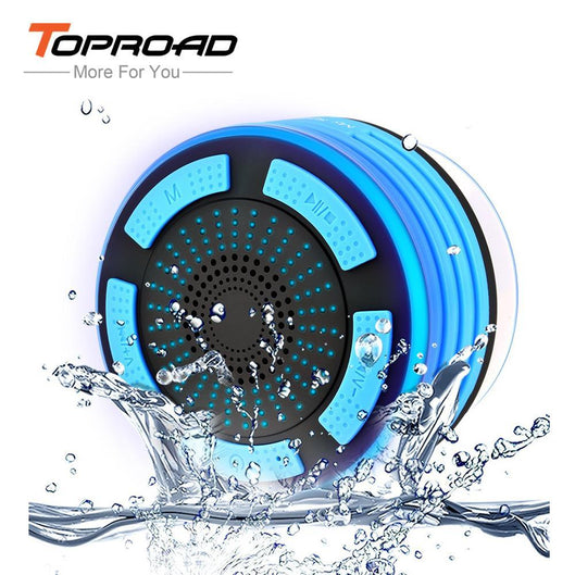 TOPROAD Waterproof Wireless Stereo Bluetooth Speaker Portable Shower Sounders LED Light Handsfree