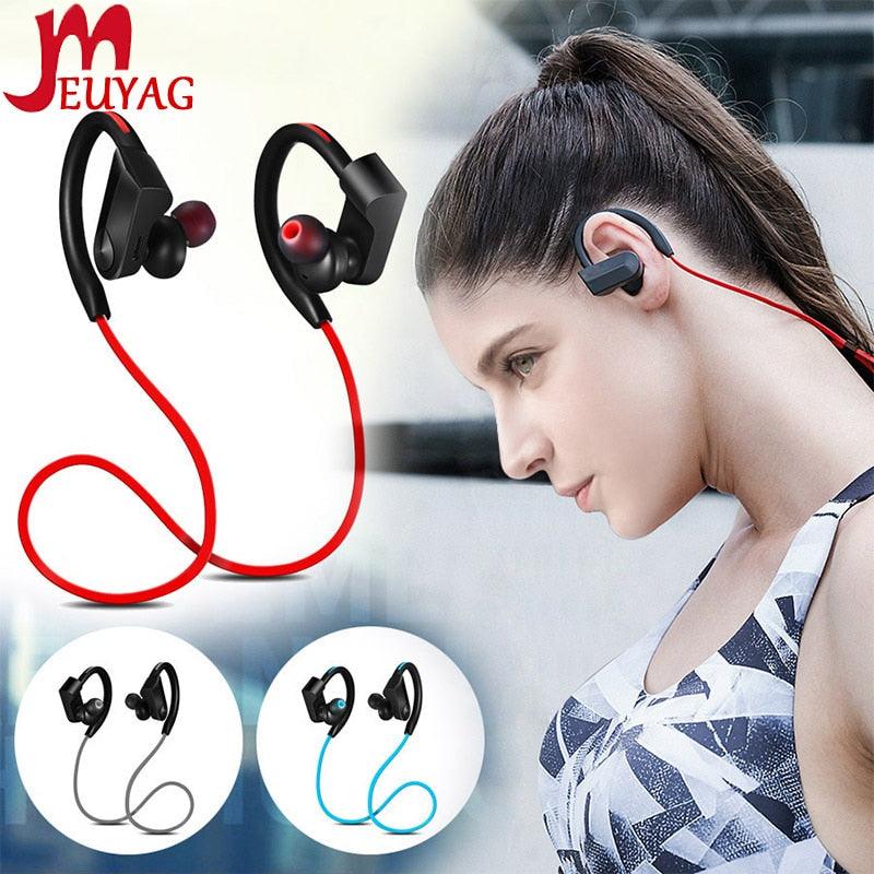 MEUYAG portable wireless Bluetooth 5.0 sports noise-cancelling waterproof headset with microphone Support iOS/Android - DRE's Electronics and Fine Jewelry