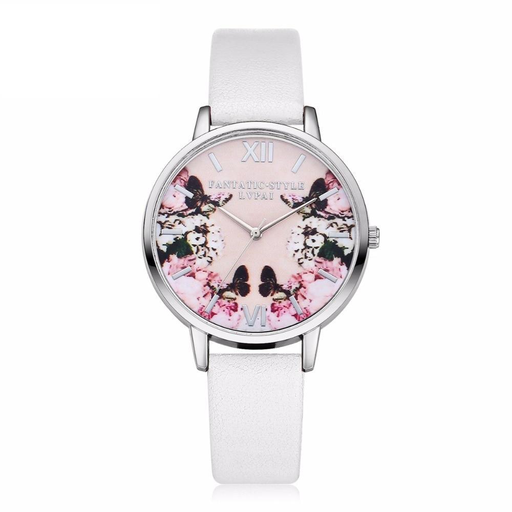 Flower Butterfly Ladies Bracelet Watch