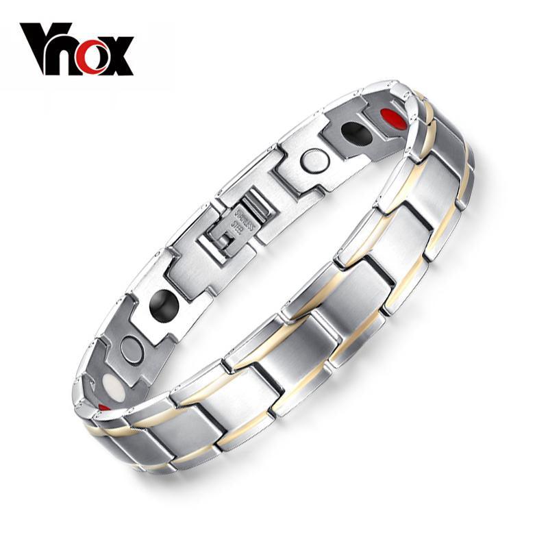 Vnox Trendy Magnet Bracelet Bangle for Women Men