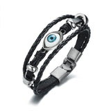 Infinity Men Bracelet Genuine Leather Black Hand Chain Friendship Brazelt Women Fashion 2018 Pulseira Masculina Dropshipping - BL-338B - 