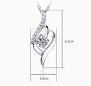 S925 Sterling Silver Necklace Pendant inlaid love Korean soft accessories wholesale Zircon Pendant - DRE's Electronics and Fine Jewelry