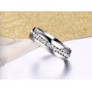 crystal wedding ring for women 6mm stainless steel engagement - DRE's Electronics and Fine Jewelry