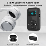 Deelife Bluetooth MP3 player Music Sport Clip Portable Walkman with Armband Mini Players FM Radio Ebook Voice Recorder