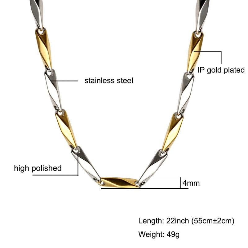 Gold Color American Flag Men Pendant Necklace Trendy USA Symbol Stainless Steel Titanium Chain Necklaces Jewelry