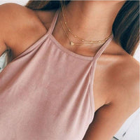 Necklace for Women Heart shape Double Chain Gold Sliver Jewelry Necklaces Ladies Gift Valentine Day Present - DRE's Electronics and Fine Jewelry