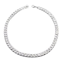 Titanium steel stainless steel wide flat Necklace - DRE's Electronics and Fine Jewelry