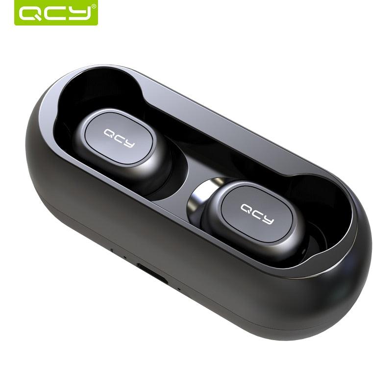 QCY qs1 TWS 5.0 Bluetooth headphone 3D stereo wireless earphone with dual microphone - DRE's Electronics and Fine Jewelry