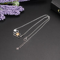 Silver Necklaces for Women Girl Heart Honeycomb Bee Animal Pendant Choker Necklace Jewelry - DRE's Electronics and Fine Jewelry