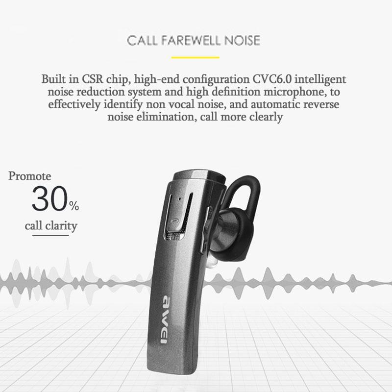 AWEI A833BL Bluetooth Headset Wireless Stereo Headphone Headset - DRE's Electronics and Fine Jewelry