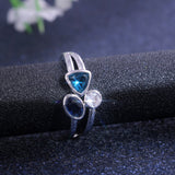 Hot Selling Europe And America New Style Cool Beautiful Irregular Three-Color Ring Support - Wedding Rings