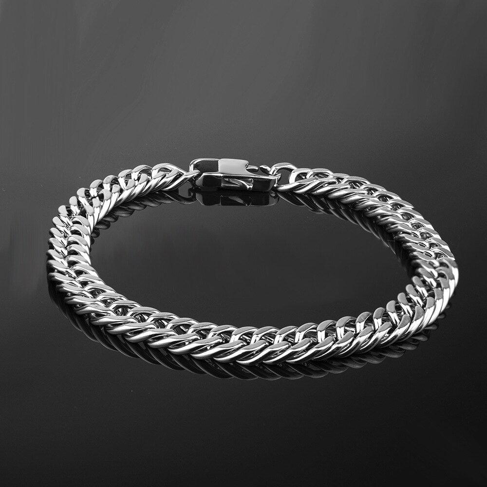 HNSP Punk 10MM Cuba Chain Bracelet For Men Male Stainless Steel Bracelets Gift wholesale - DRE's Electronics and Fine Jewelry