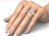 Classic Sterling Silver Princess Cut Wedding/Engagement Set - Wedding Rings