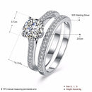 Solid 925 Sterling Silver Ring Sets Engagement Jewelry Classic Fashion Ring - DRE's Electronics and Fine Jewelry