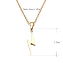 Stainless Steel Lightning Bolt Necklace Pendant for Women Men Scar Necklace - DRE's Electronics and Fine Jewelry