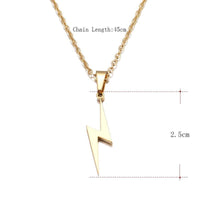 Stainless Steel Lightning Bolt Necklace Pendant for Women Men Scar Necklace - DRE's Electronics and Fine Jewelry