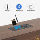 Wooden Soundbar Bluetooth Speaker Music Acoustic System 20W HIFI Stereo Music Surround LED Display Outdoor Speaker With FM Radio - DRE's Electronics and Fine Jewelry