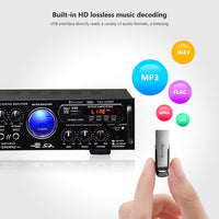 Amplificador Bluetooth AV Power Audio Amplifier Board Stereo Home Sound Amplifiers With MIC USB SD FM Professional Car Amplifier - DRE's Electronics and Fine Jewelry