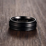 Vnox 8mm Men Ring Titanium Carbide Men’s Jewelry - Rings