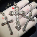 2020 Vintage Diamond cz Cross Pendant 100% 925 Sterling Silver Party Wedding Pendants Necklace For Women men moissanite Jewelry - DRE's Electronics and Fine Jewelry