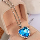 Crystal Pendant Heart Necklace Classic Titanic Ocean Crystal Heart Pendant Necklace Rhinestone Lover Gift - DRE's Electronics and Fine Jewelry