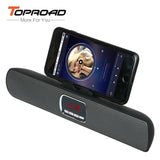 TOPROAD Portable Wireless Bluetooth Speaker Super Bass Stereo Dual Loudspeaker TF FM Radio USB LCD - black with box - Speakers