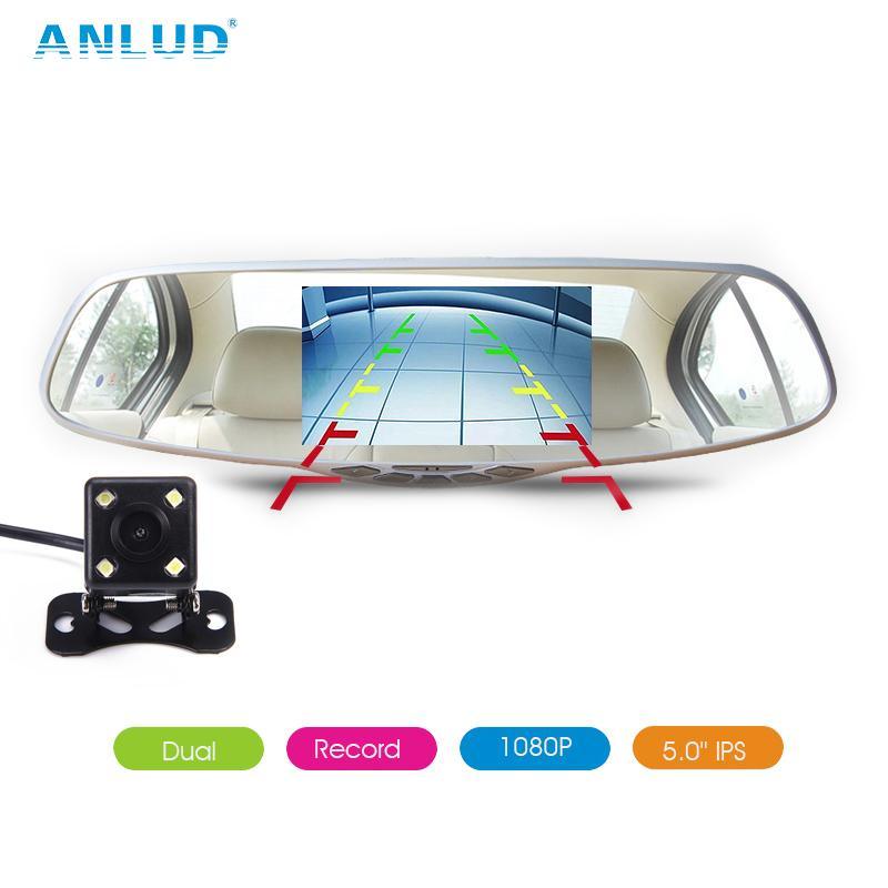 ANLUD Dash Camera 5.0 Dual Lens Dashcam GPS 1080P Car DVR Rear View Mirror Monitor Video Recorder DVR 3IN1 Car-detector - DRE's Electronics and Fine Jewelry