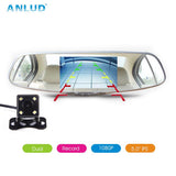 ANLUD Dash Camera 5.0 Dual Lens Dashcam GPS 1080P Car DVR Rear View Mirror Monitor Video Recorder 3IN1 Car-detector - Cameras