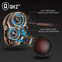 Earphones QKZ KD4 fone de ouvido Mini Dual Driver Original hybrid dual dynamic driver Headphone mp3 DJ Headset auriculares - DRE's Electronics and Fine Jewelry