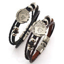 Vintage Cowhide Playing Card Bracelet Three Layer Woven Cowhide Fashion Hand Strap European and American Men Women Accessories - DRE's Electronics and Fine Jewelry