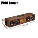 Wooden Soundbar Bluetooth Speaker Music Acoustic System 20W HIFI Stereo Music Surround LED Display Outdoor Speaker With FM Radio - DRE's Electronics and Fine Jewelry