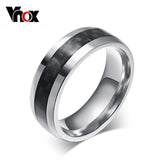 Vnox men ring carbon fiber jewelry - Men Rings