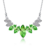 Austrian element Crystal Necklace Earrings Jewelry Sets - Green necklace