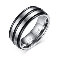 Vnox 8mm Men Ring Titanium Carbide Men's Jewelry - DRE's Electronics and Fine Jewelry