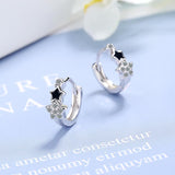 XIYANIKE 925 Sterling Silver Prevent Allergy Handmade Earrings for Women Trendy Elegant Star Geometric Crystal Jewelry Gifts