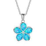 Silver Filled Blue Sea Turtle Pendant Necklace for Women - A046 / 50cm - Sets