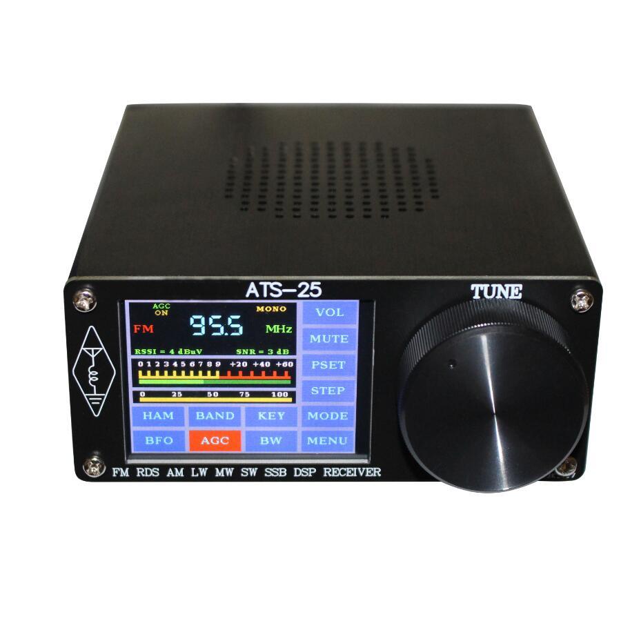 ATS-25 Si4732 All-Band Radio Receiver FM LW(MW SW) SSB  +2.4 Inch Touch LCD +Whip Antenna +Battery + USB Cable + Speaker