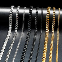 NIBA 3/5/7/8mm wide Men's Chain Collana Uomo 24inch Stainless Steel Silver Plated Cadenas Hombre Necklace Fashion Jewelry - DRE's Electronics and Fine Jewelry