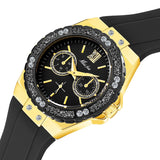 MISSFOX 2593 Women’s Watches Chronograph Rose Gold Sport Watch Ladies Diamond Blue Rubber Band Xfcs Analog Female Quartz Wristwatch - 