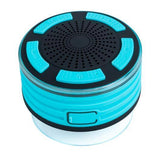 TOPROAD Waterproof Wireless Stereo Bluetooth Speaker Portable Shower Sounders LED Light Handsfree - blue - Speakers