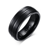 Vnox 8mm Men Ring Titanium Carbide Men’s Jewelry - Rings