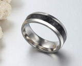 Vnox men ring carbon fiber jewelry - size 7 - Men Rings